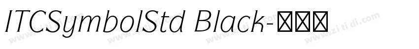 ITCSymbolStd Black字体转换